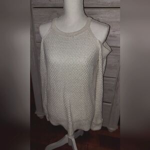 Maurices Knit Gold and white sweater size small